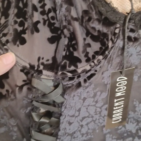 DOLLSKILL CURRENT MOOD 1X STRETCHY SOMETIMES FOREVER MINI DRESS BLACK - Picture 5 of 10